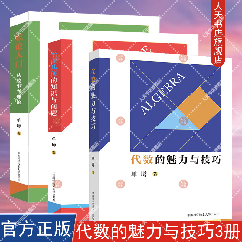 正版书籍  数论入门从故事到理论+平面几何的知识与问题+代数的魅力与技巧 中学数学概念与理论 重点知识点总结方法