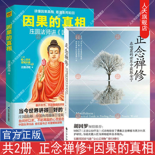 正版包邮  正念禅修+因果的真相 庄圆法师讲《因果经》 在喧嚣的世界中获取安宁   哲学身心灵禅修读物