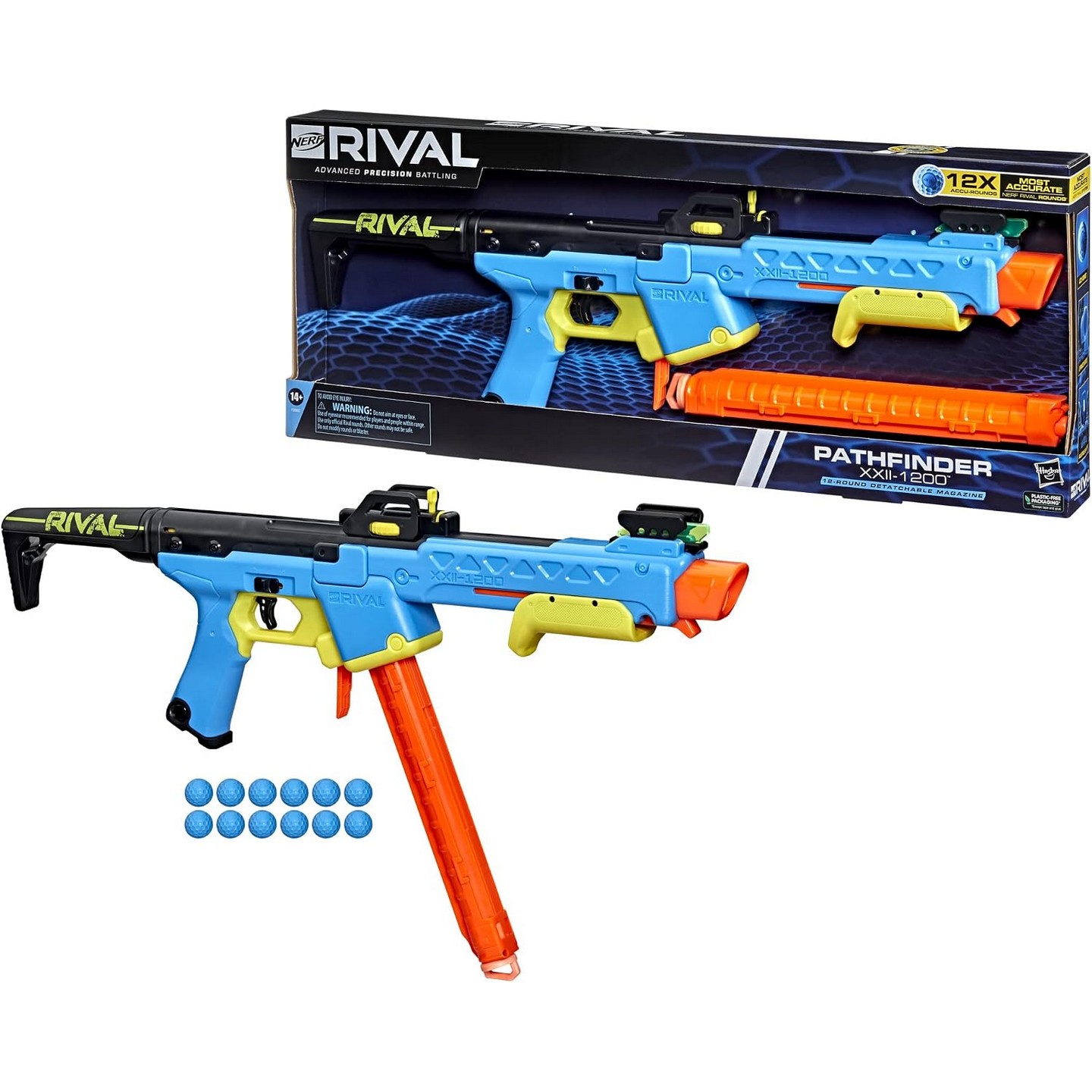 孩之宝Nerf热火Rival探路者Pathfinder XXII-1200精准软弹发射器 - 实物图