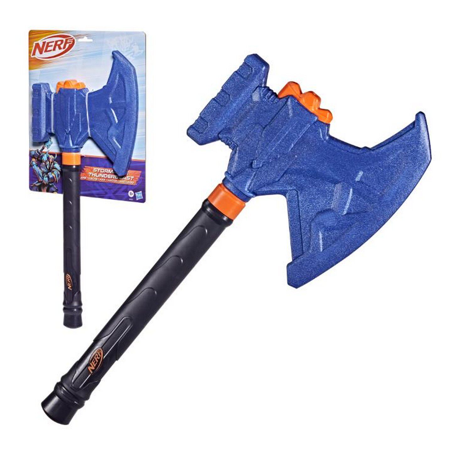 孩之宝NERF热火Thunderbeast Axe风暴狂怒雷兽斧泡沫剑儿童玩具