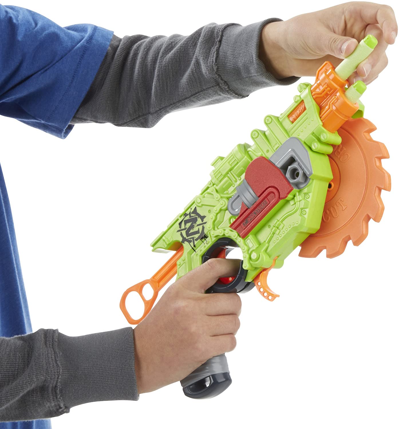 美版nerf热火zombie crosscut僵尸系列横切软弹发射器儿童玩具枪