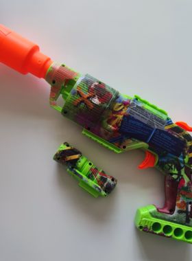 散货孩之宝NERF热火zombie Driller钻孔工僵牛软弹发射器玩具枪