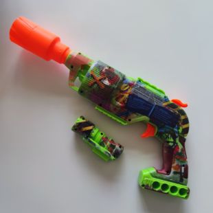 散货孩之宝NERF热火zombie Driller钻孔工僵牛软弹发射器玩具枪