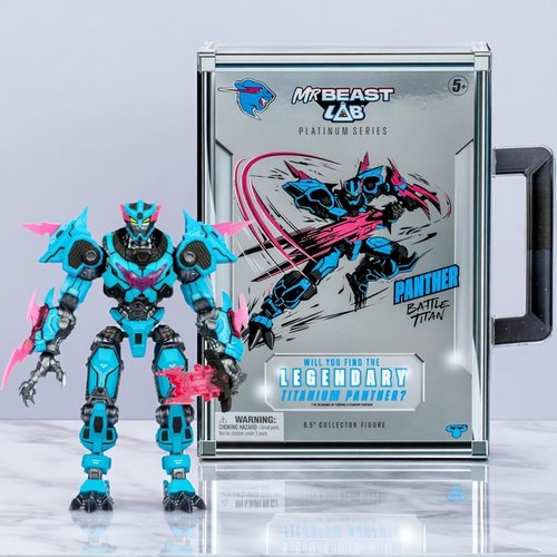 MrBeast Lab战斗黑豹Panther Battle Titan试验舱儿童盲盒玩具
