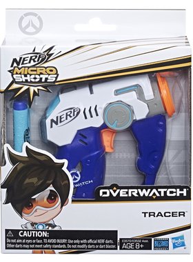 孩之宝Nerf热火Overwatch Tracer守望先锋猎空微缩jolt软弹发射器