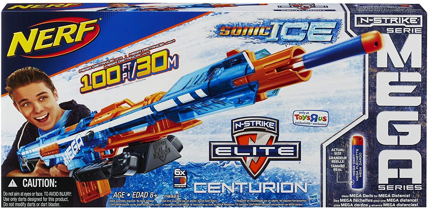 全新原盒nerf mega冰透红狙 百夫长红狙 蓝透红狙软弹发射器橙机