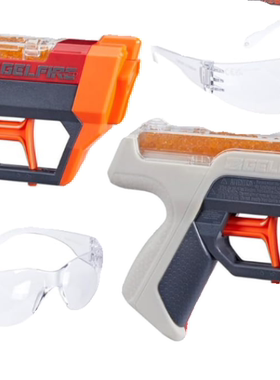 橙机NERF热火Pro Gelfire Dual Wield双支软弹发射器儿童玩具枪