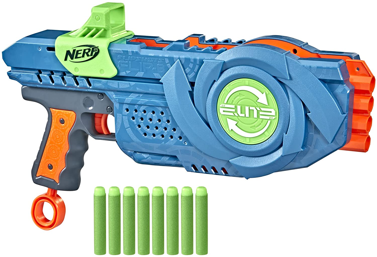 NERF热火精英2.0 Flipshots Flip-8翻转精英系列软弹发射器玩具枪