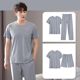 Summer Sleeved Three Pajamas Thin Short Modal Piece Men