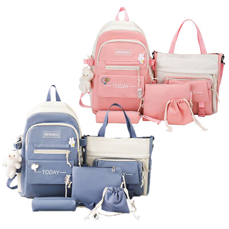 junior high school and high school college students backpack