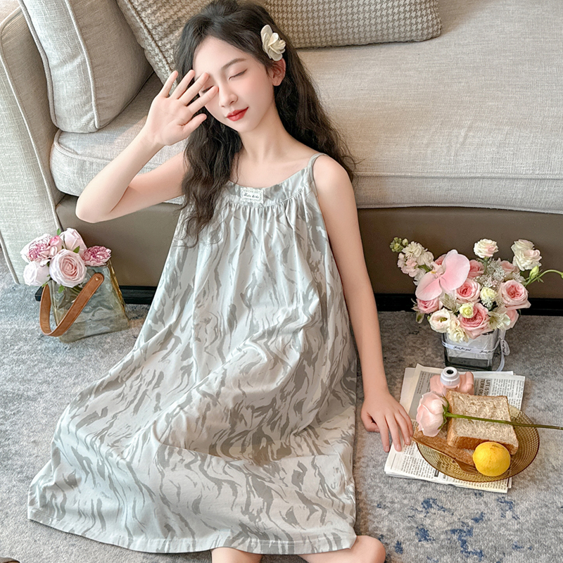 女童睡裙夏季儿童吊带睡衣家居服