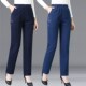宽松弹力洋气中年妈妈裤 2026春秋新款 中老年女裤 女长裤 高腰牛仔裤