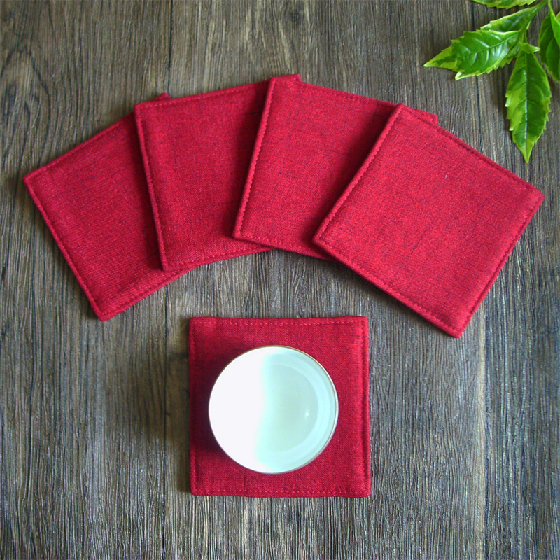 杯垫布艺茶杯垫隔热垫吸水壶垫