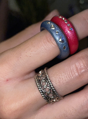 坏熊集市圣诞礼物节日氛围戒指