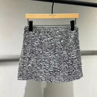 重工亮片裙半身裙BR351167 2026年春季 689 国内代购 艾诺丝专柜正品