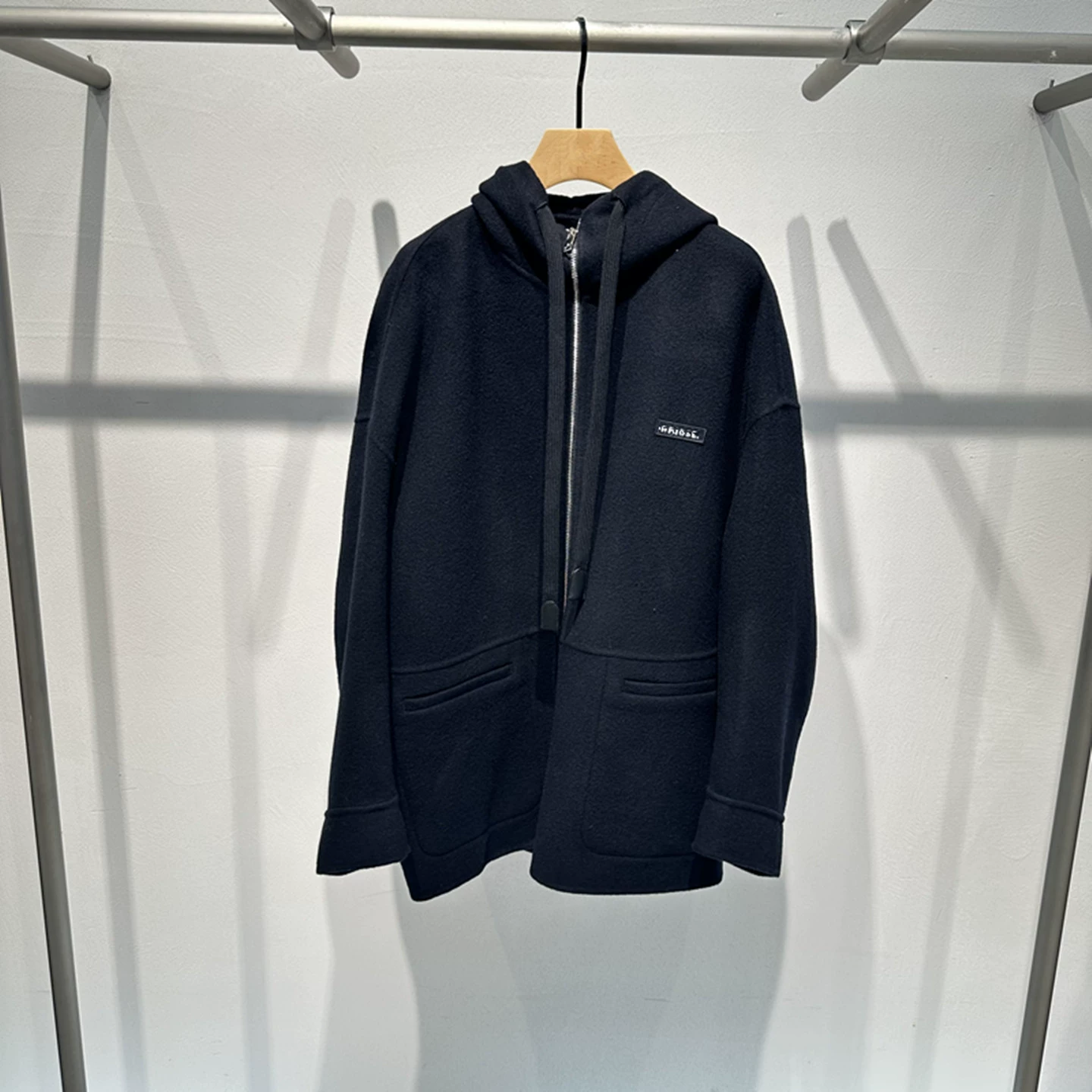 艾诺丝专柜正品国内代购2025冬季连帽毛呢外套大衣AR234151-2780