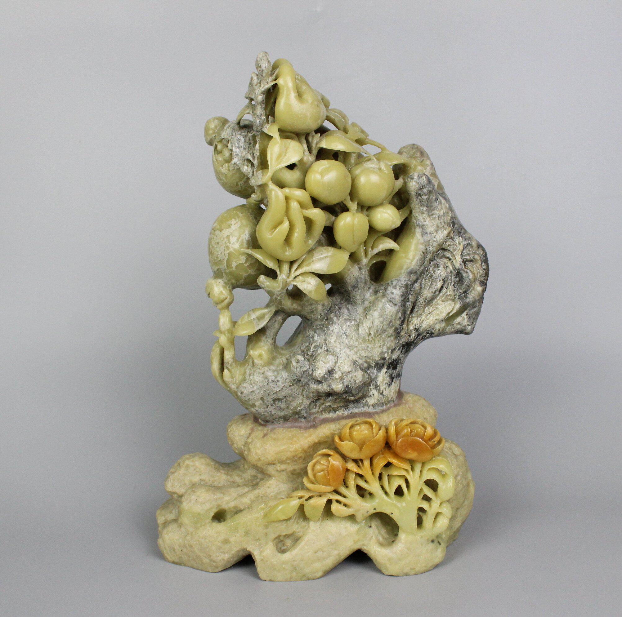 青田石雕刻摆件三多子福寿石榴佛手仙桃精品天然非遗家居浆磨直销