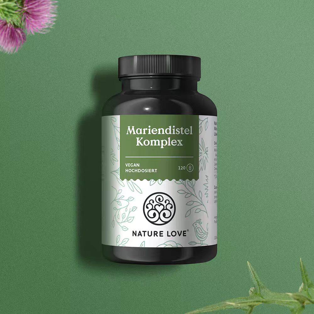 德国NatureLove进口水飞蓟奶蓟朝鲜蓟草胶囊护旰高浓度熬夜解酒