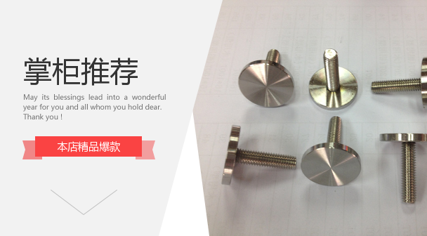 不锈钢(304)广告钉 镜钉 装饰灯 玻璃固定螺丝 M4X12外圆X10牙长