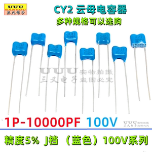 蓝色银云母电容CY2100V系列