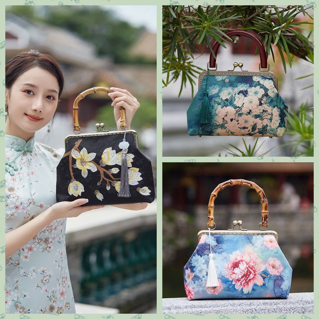 新品刺绣提花复古手工布艺包中国风竹节手提送礼妈妈旗袍包民国风,箱包皮具/热销女包/男包,通用款女包,淘宝优惠券,粉丝福利购,淘宝优惠卷