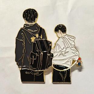 小红书同款莎头CP金属徽章王楚钦孙颖莎同人高颜值奥运周边送闺蜜