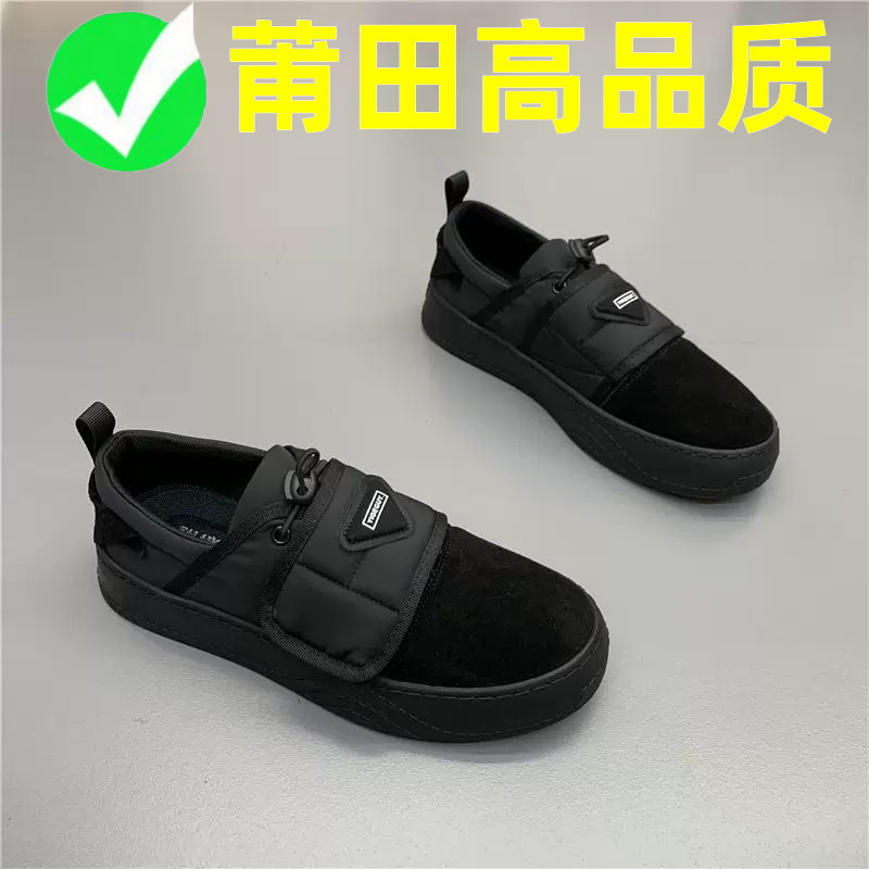 莆田情侣同款运动百搭休闲鞋黑武