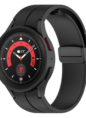 适用三星Galaxy watch7FE65pro弧度方形磁吸扣硅胶手表带4classic