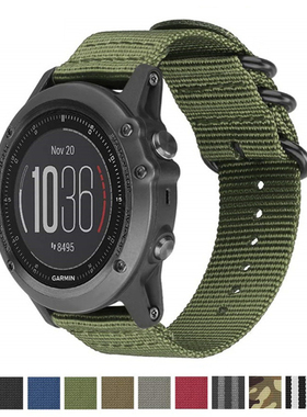 适用佳明fenix7XPro手表带6X飞耐时3HR透气尼龙955/965Epix2/G1