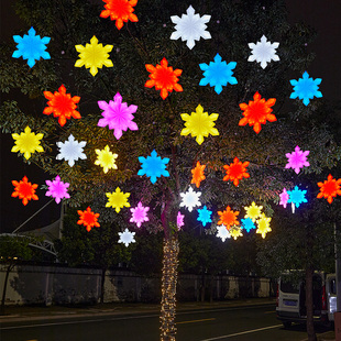 led发光雪花灯圣诞节日装饰灯户外商场园区树木亮化挂树上造型灯