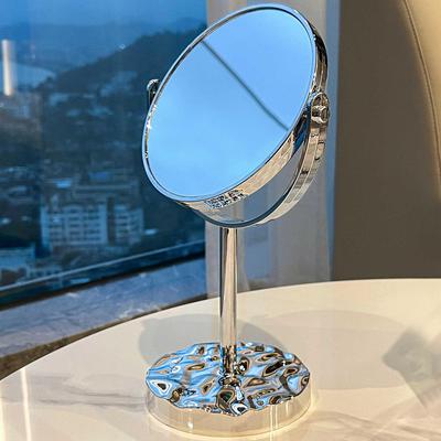 化妆镜台式桌面家用学生宿舍镜子美容院专用办公室桌面可立小镜子