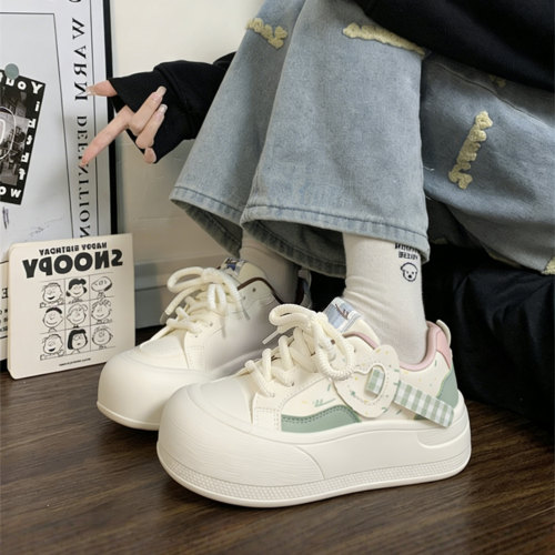 回力厚底增高小白鞋女款丑萌百搭