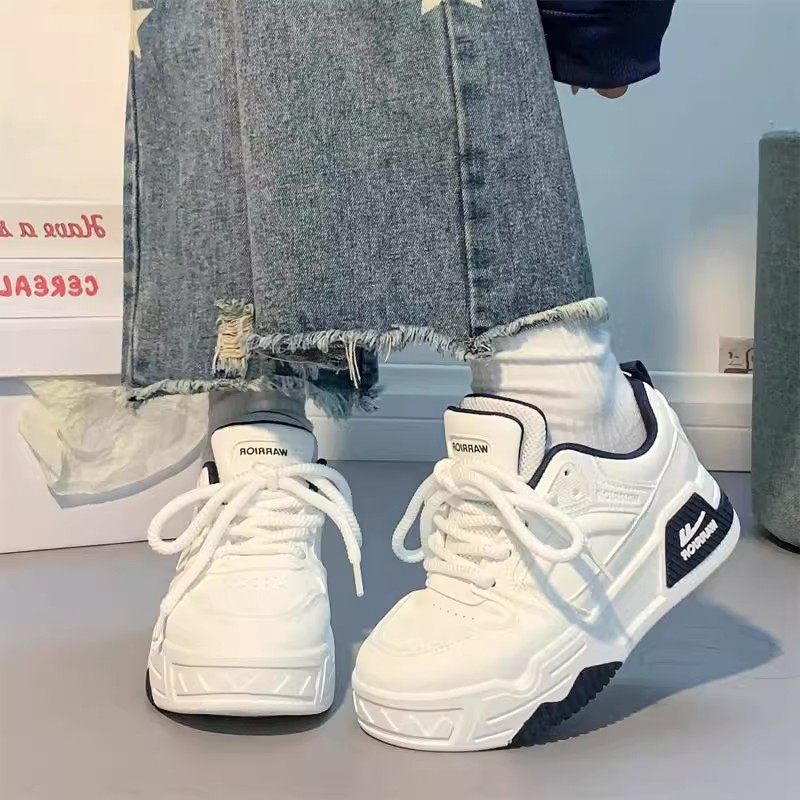 回力白色情侣鞋男女同款秋冬新款复古厚底板鞋小白鞋运动休闲鞋子