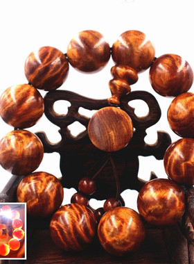 东北沉香琥珀木手串长白山松明子老料顺纹个别满油全透高油珠包邮