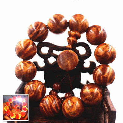 东北沉香琥珀木手串长白山