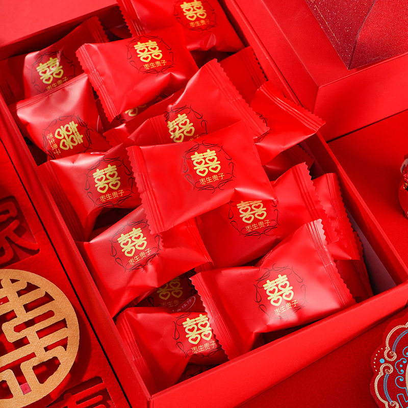 宝宝喜缘隆阿胶喜枣生贵子500g大红双喜红枣蜜枣子糖结婚庆喜糖果