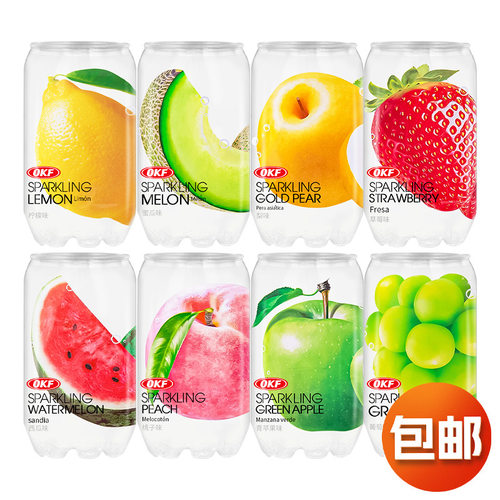 宝宝韩国进口 OKF水果味气泡水碳酸饮料西瓜草莓味高颜值网红汽水