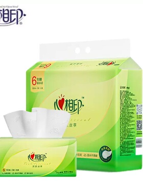 DT15130心相印茶语抽纸丝享系列面巾纸餐巾纸三层130抽新包装