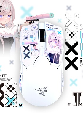 泰坦国度适用于雷蛇毒蝰v2pro泰坦皮鼠标防滑贴蝰蛇v3pro定制贴