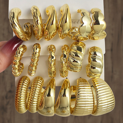 梵慕蒂欧美时尚贝壳不规则耳环