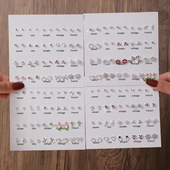 迷你珍珠耳钉套装 银色耳饰养耳洞四叶草小耳环高级感睡觉不用摘