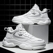 加绒棉鞋 冬季 aj男真皮百搭休闲运动鞋 增高防滑老爹鞋 男鞋 2025新款