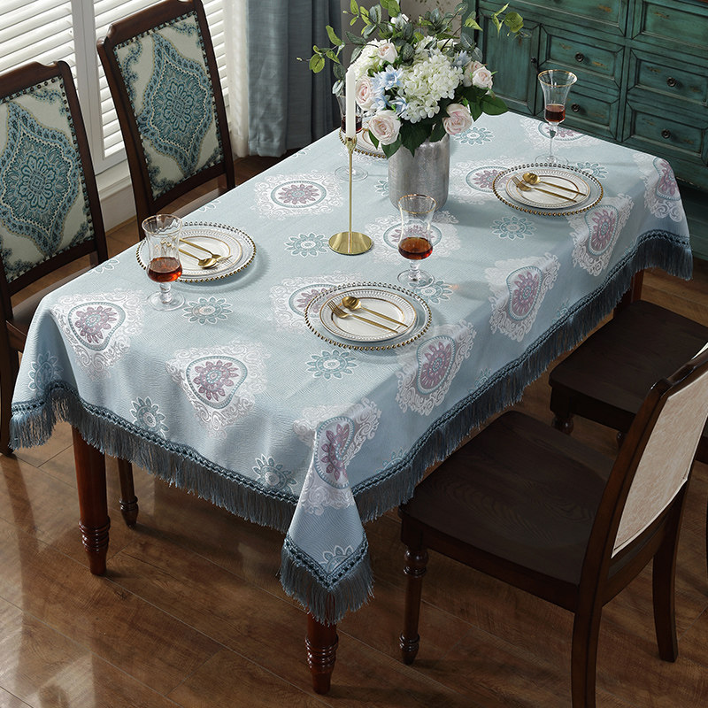 欧式餐桌布茶几桌布艺长方形家用餐桌垫布高档奢华正方形客厅台布