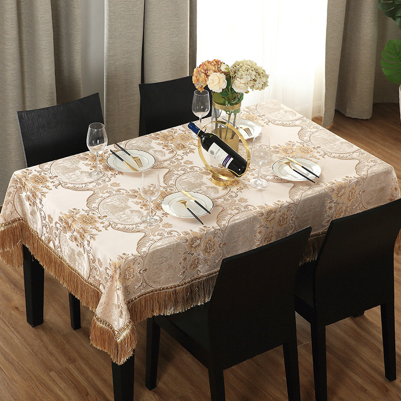 欧式高档茶几桌布长方形西餐桌布北欧正方形桌布家用台布布艺桌垫