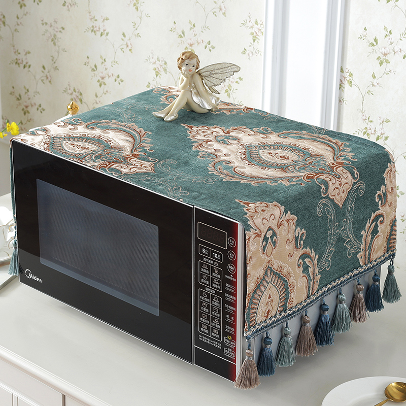 欧式雪尼尔提花烤火桌微波炉罩