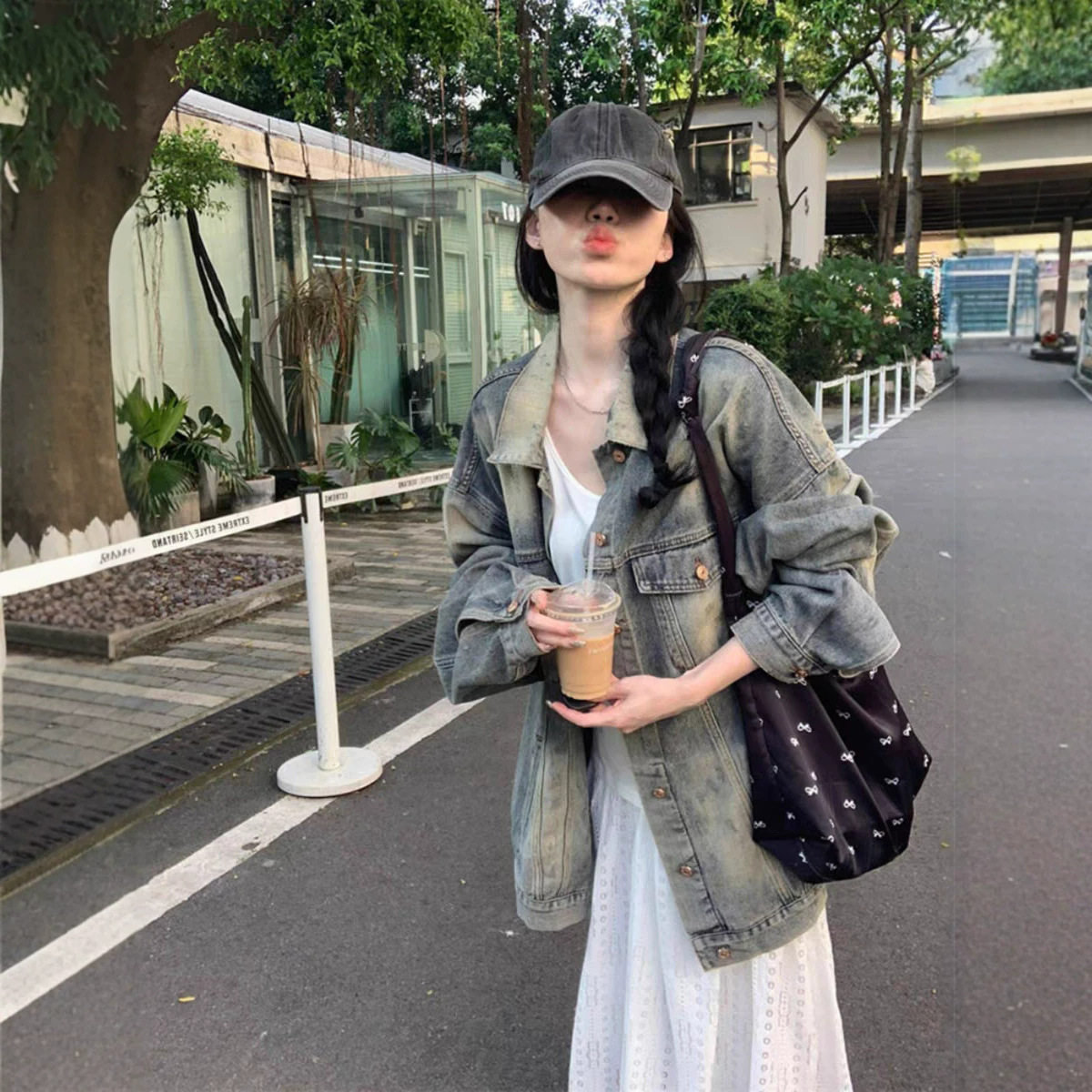 秋冬牛仔外套女2026新款春秋季宽松bf慵懒风美式高街复古夹克上衣