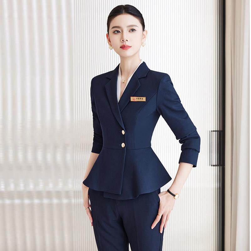 高端职业套装春秋时尚气质女神范套裙行政工作服前台经理面试工装