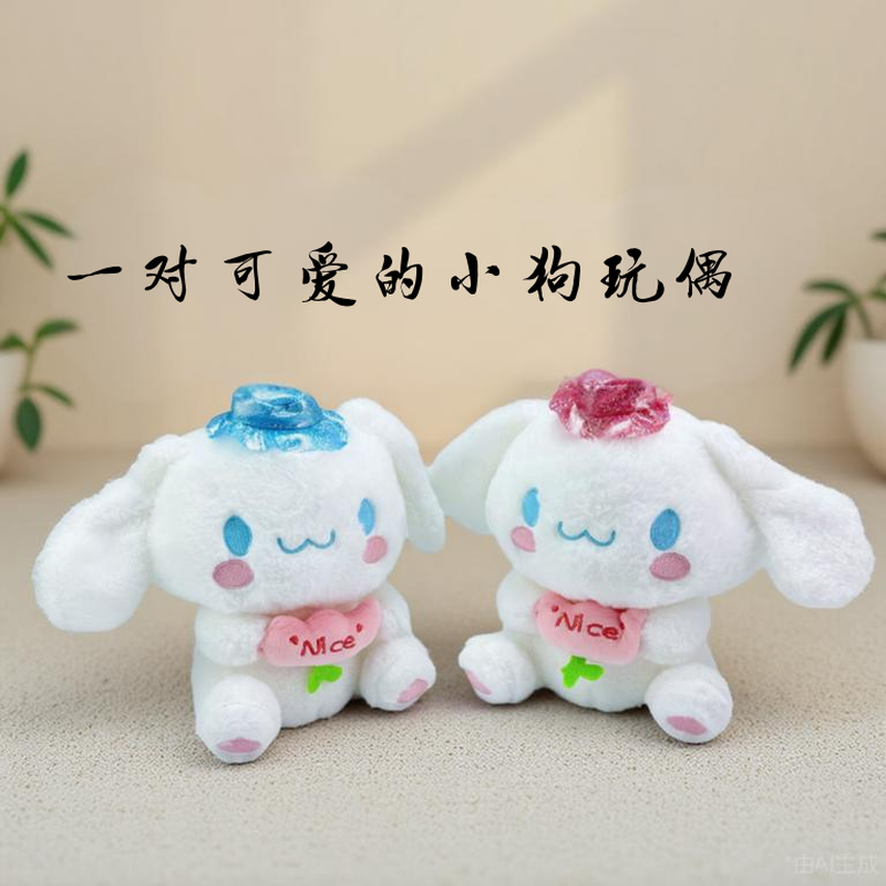 玉桂狗毛绒玩偶，时尚温暖可爱