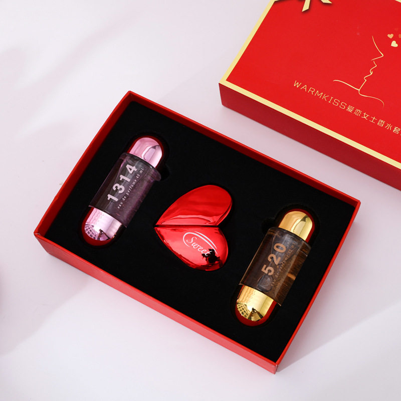 WARMKISS我爱你香水爱恋女士爱心情人节香水套盒柔情持久淡香跨境