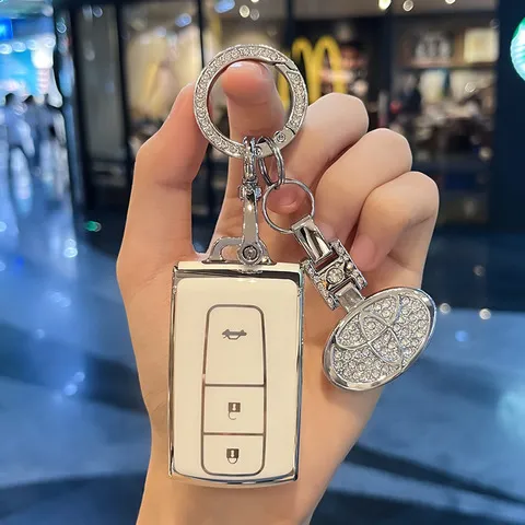 皇冠款汽车钥匙包老款05-09适用女包皇冠智能丰田普锐斯钥匙套扣